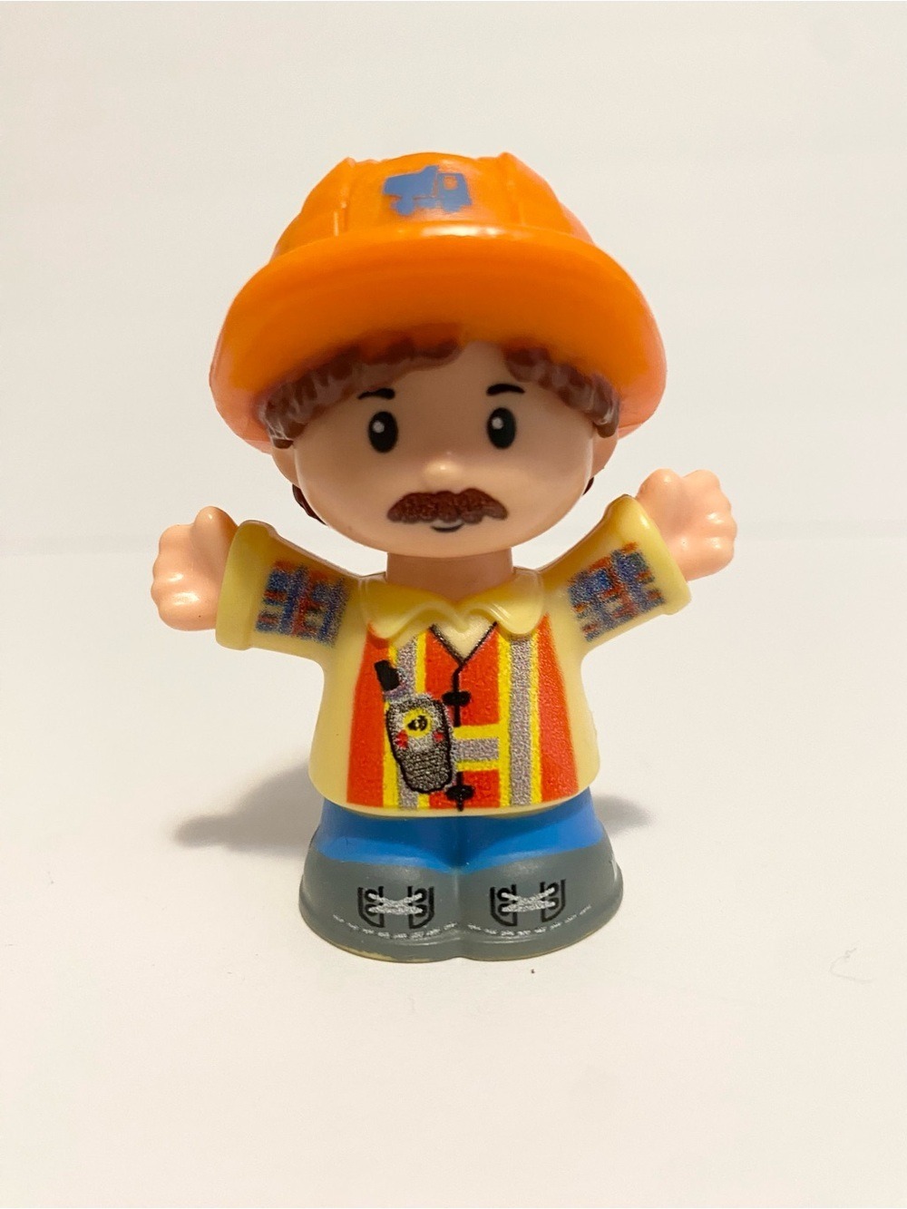 Little People Construction City Worker Man Moustache Figure Fisher Price 4/$20 🛑